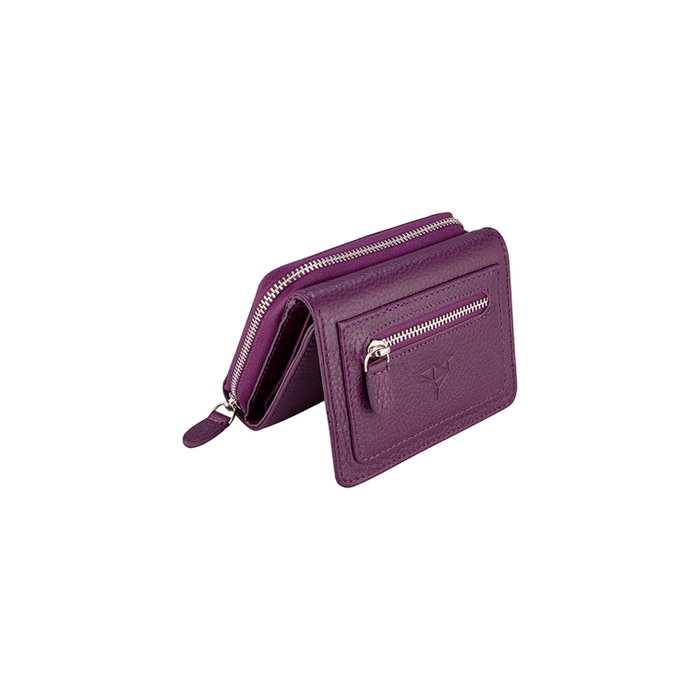Zoozie Bags Moon - Damson Cartera de Mujer en Piel Auténtica